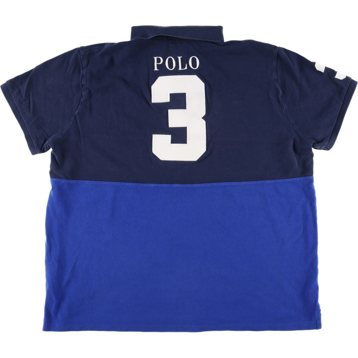 Ralph Lauren POLO RALPH LAUREN CUSTOM SLIM FIT Big Pony Short Sleeve Rugby Shirt Men's XXL /eaa444530