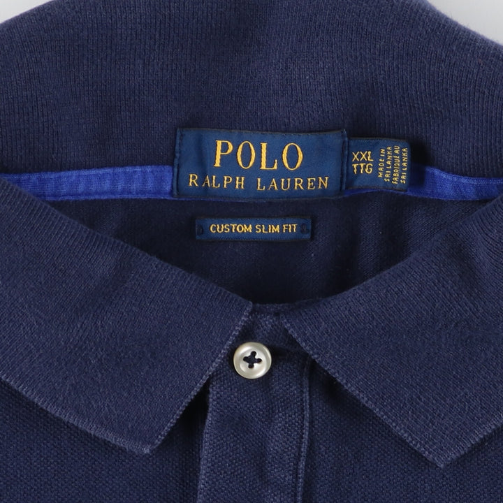 Ralph Lauren POLO RALPH LAUREN CUSTOM SLIM FIT Big Pony Short Sleeve Rugby Shirt Men's XXL /eaa444530