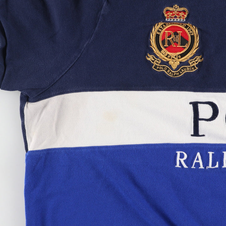 Ralph Lauren POLO RALPH LAUREN CUSTOM SLIM FIT Big Pony Short Sleeve Rugby Shirt Men's XXL /eaa444530