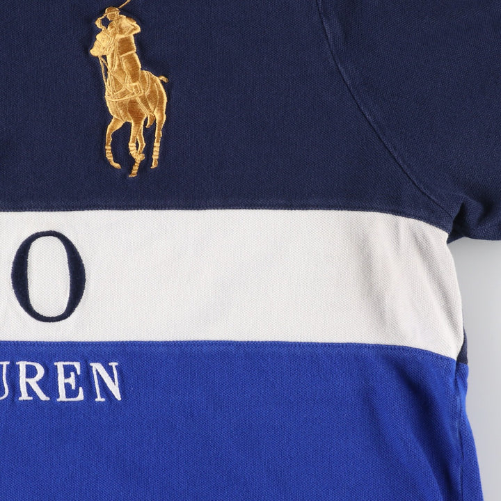 Ralph Lauren POLO RALPH LAUREN CUSTOM SLIM FIT Big Pony Short Sleeve Rugby Shirt Men's XXL /eaa444530