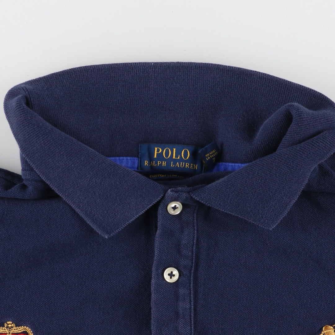 Ralph Lauren POLO RALPH LAUREN CUSTOM SLIM FIT Big Pony Short Sleeve Rugby Shirt Men's XXL /eaa444530