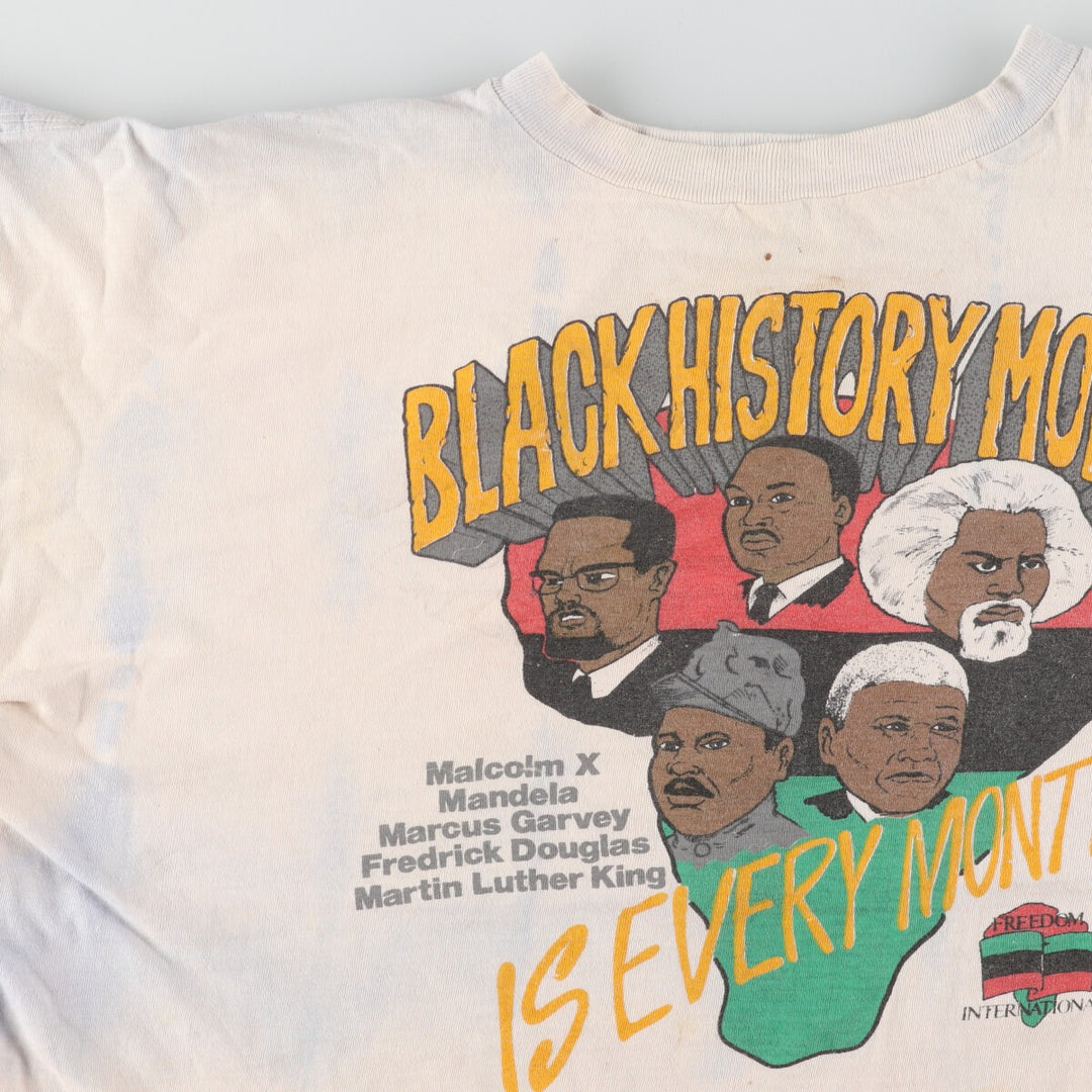 90'S BLACK HISTORY MONTH Printed T-shirt, Men's XL, Vintage /eaa444576