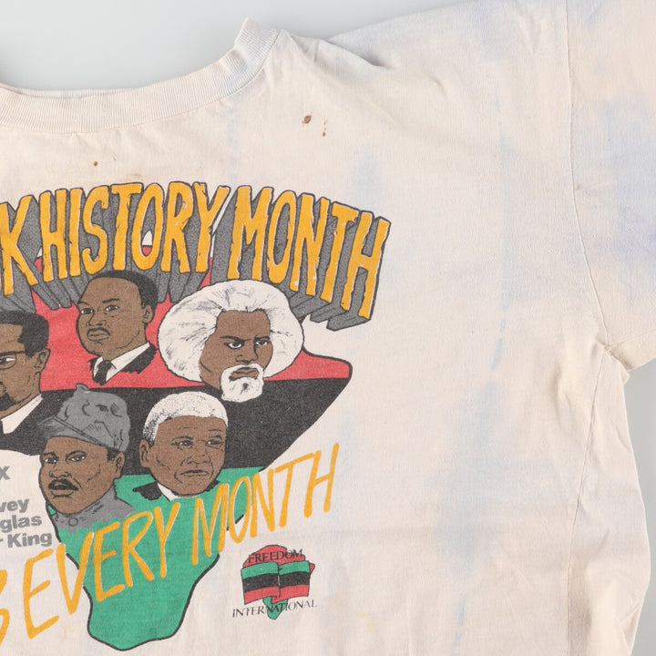 90'S BLACK HISTORY MONTH Printed T-shirt, Men's XL, Vintage /eaa444576