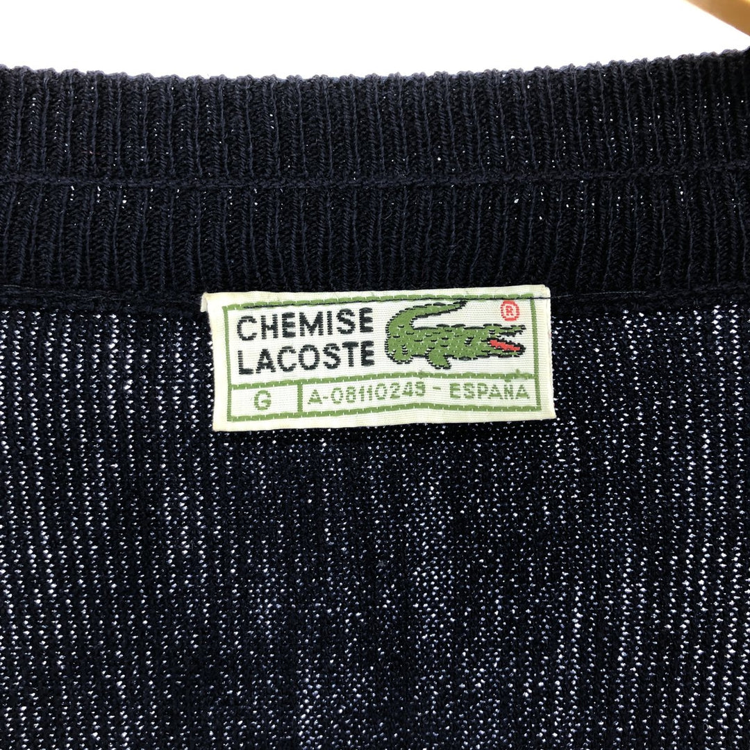 70s~80'S Lacoste LACOSTE IZOD Acrylic Knit Cardigan Made in USA Men's M Size Vintage /eaa444616