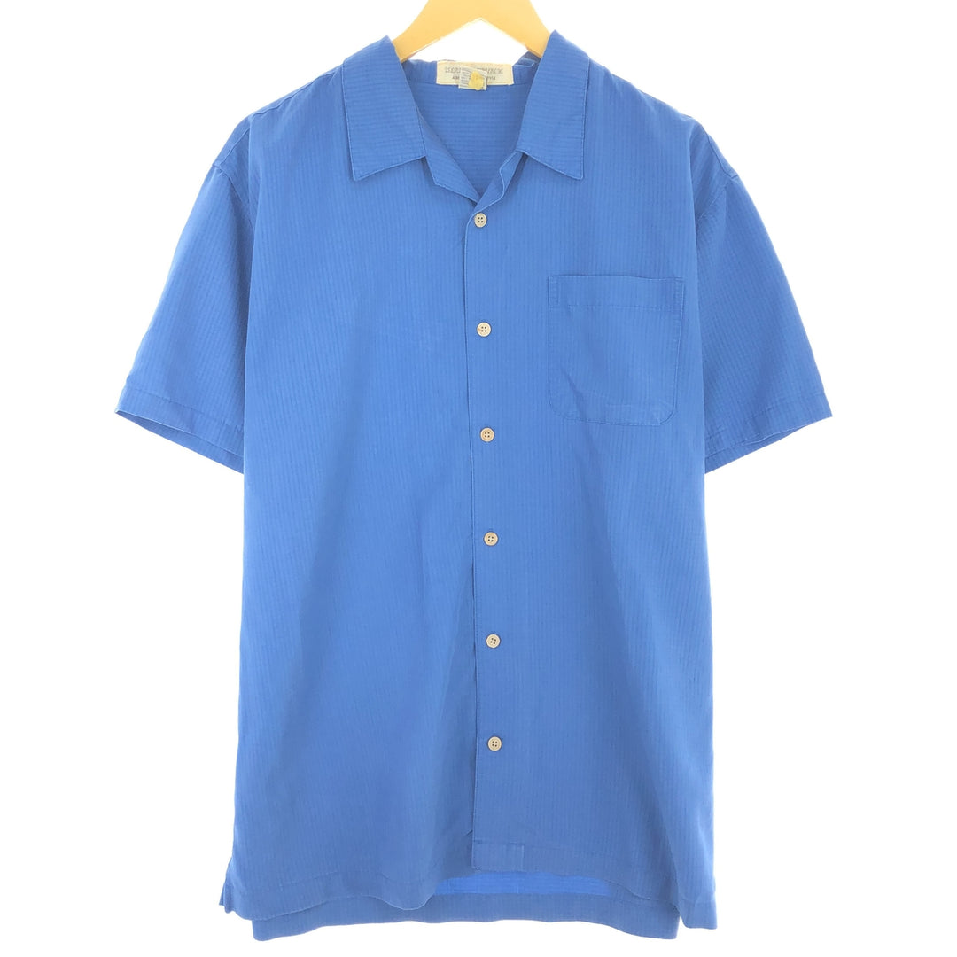 ISLAND REPUBLIC Short Sleeve Open Collar Rayon Shirt Men's L /eaa444656