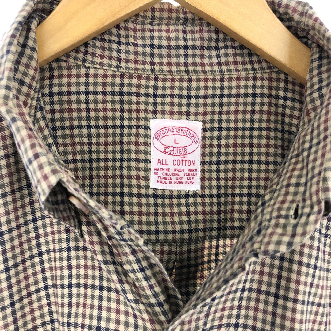 Brooks Brothers Est.1818 Short Sleeve Button-Down Check Shirt Men's L /eaa444743