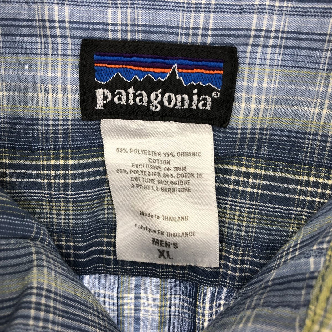 00'S Patagonia 52998S7 Short Sleeve Check Shirt Men's XL /eaa444759