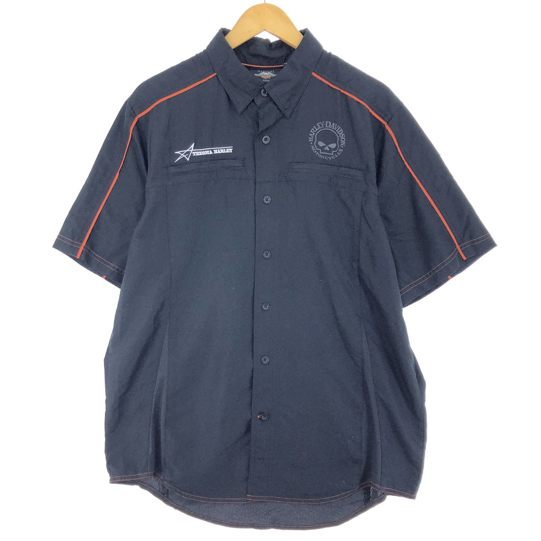 Harley-Davidson Short Sleeve Work Shirt Men's L /eaa444778