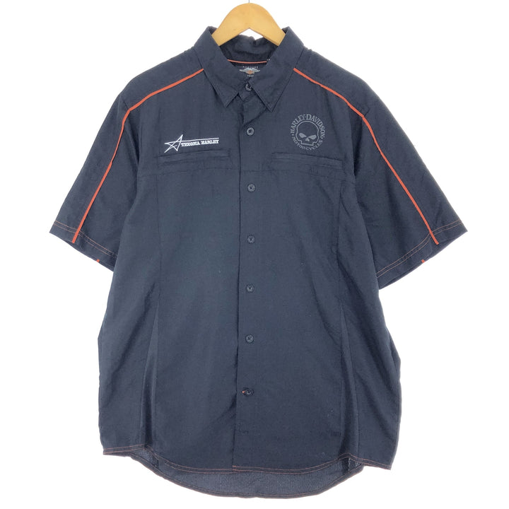 Harley-Davidson Short Sleeve Work Shirt Men's L /eaa444778