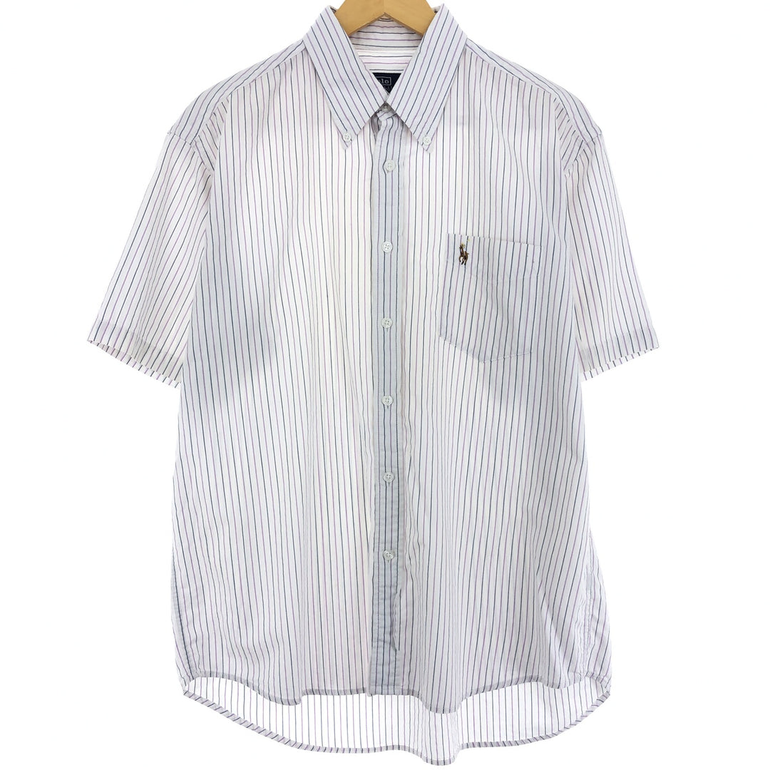 Ralph Lauren short sleeve striped shirt, men's L /eaa444780