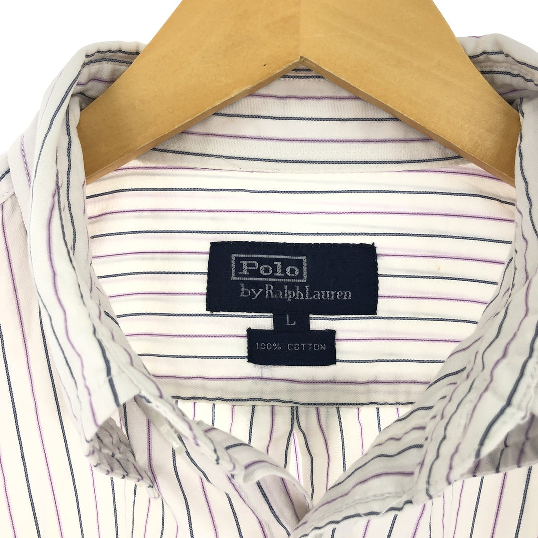 Ralph Lauren short sleeve striped shirt, men's L /eaa444780