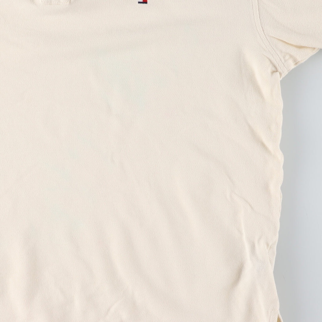 Tommy Hilfiger short sleeve polo shirt for men, size M cotton white type Vintage Second Hand