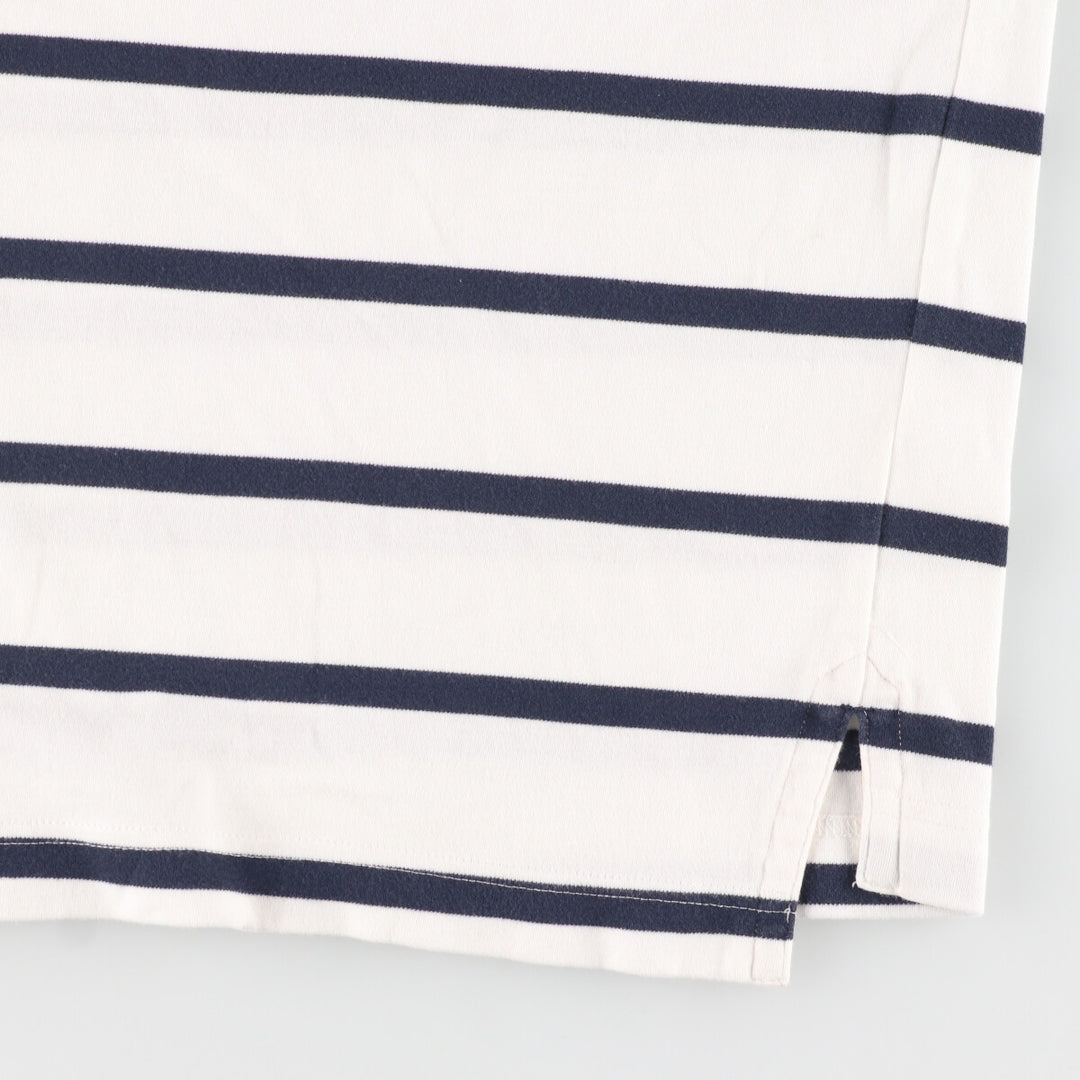 Tommy Hilfiger Short Sleeve Striped Polo Shirt Men's XL cotton white type Vintage Second Hand
