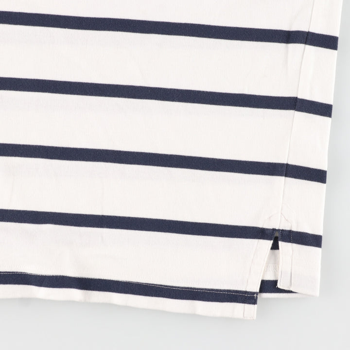 Tommy Hilfiger Short Sleeve Striped Polo Shirt Men's XL cotton white type Vintage Second Hand