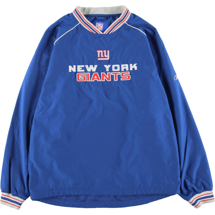 Reebok NFL NEW YORK GIANTS New York Giants V-neck warm-up pullover Men's M /eaa444892