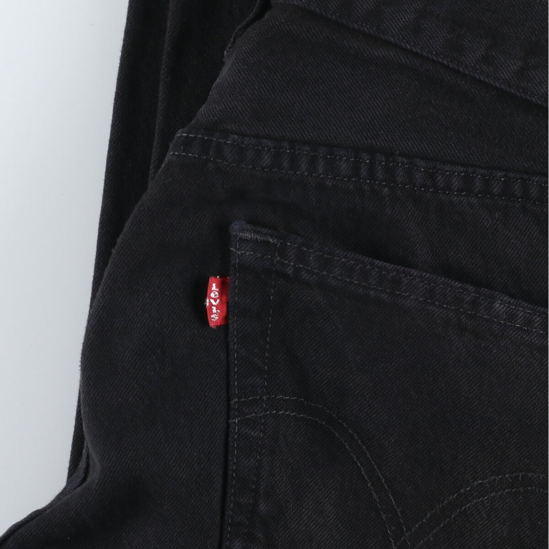 Levi's Levi's 501 STRAIGHT LEG BUTTON-FLY dyed black denim straight denim pants men's w32 /eaa444965