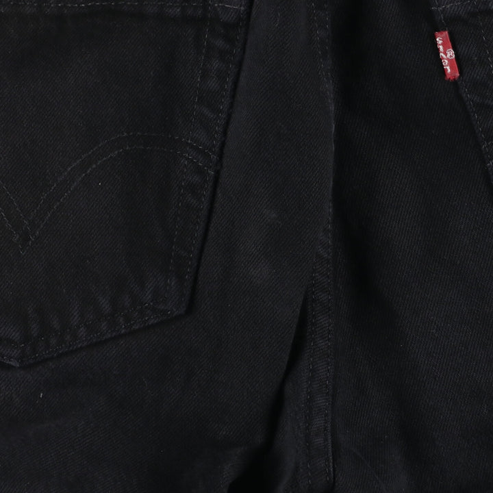 Levi's Levi's 501 STRAIGHT LEG BUTTON-FLY dyed black denim straight denim pants men's w32 /eaa444965