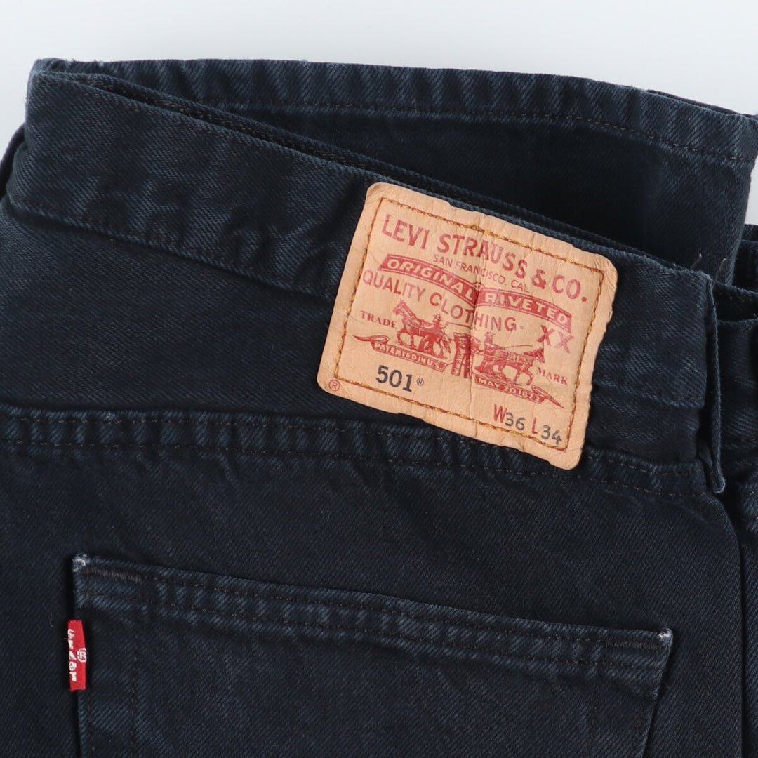 Levi's 501 Black Denim Straight Denim Pants W36 L34 Men's w37 / eaa444969