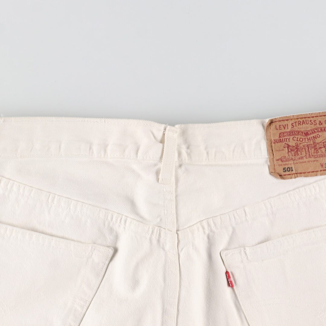 Levi's 501 White Denim Straight Denim Pants Men's W37 / eaa444988