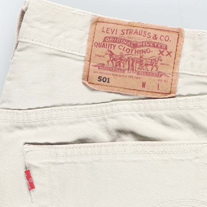 90'S Levi's 501 White Denim Straight Denim Pants Made in USA Men's W32 Vintage /eaa444989