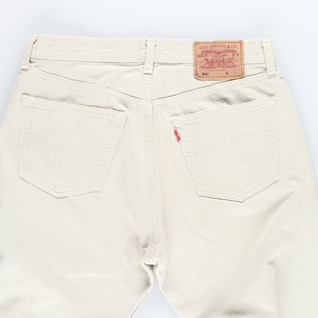 90'S Levi's 501 White Denim Straight Denim Pants Made in USA Men's W32 Vintage /eaa444989