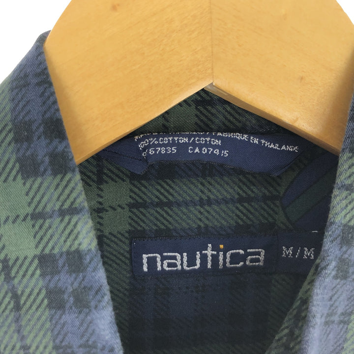 90'S NAUTICA Long Sleeve Button Down Check Shirt Men's M Vintage /eaa445146