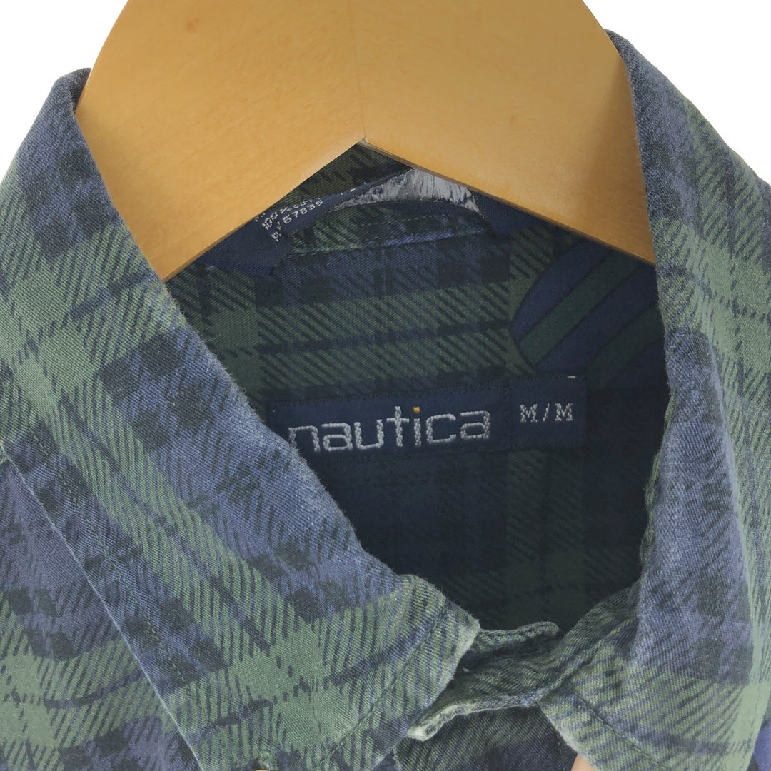 90'S NAUTICA Long Sleeve Button Down Check Shirt Men's M Vintage /eaa445146