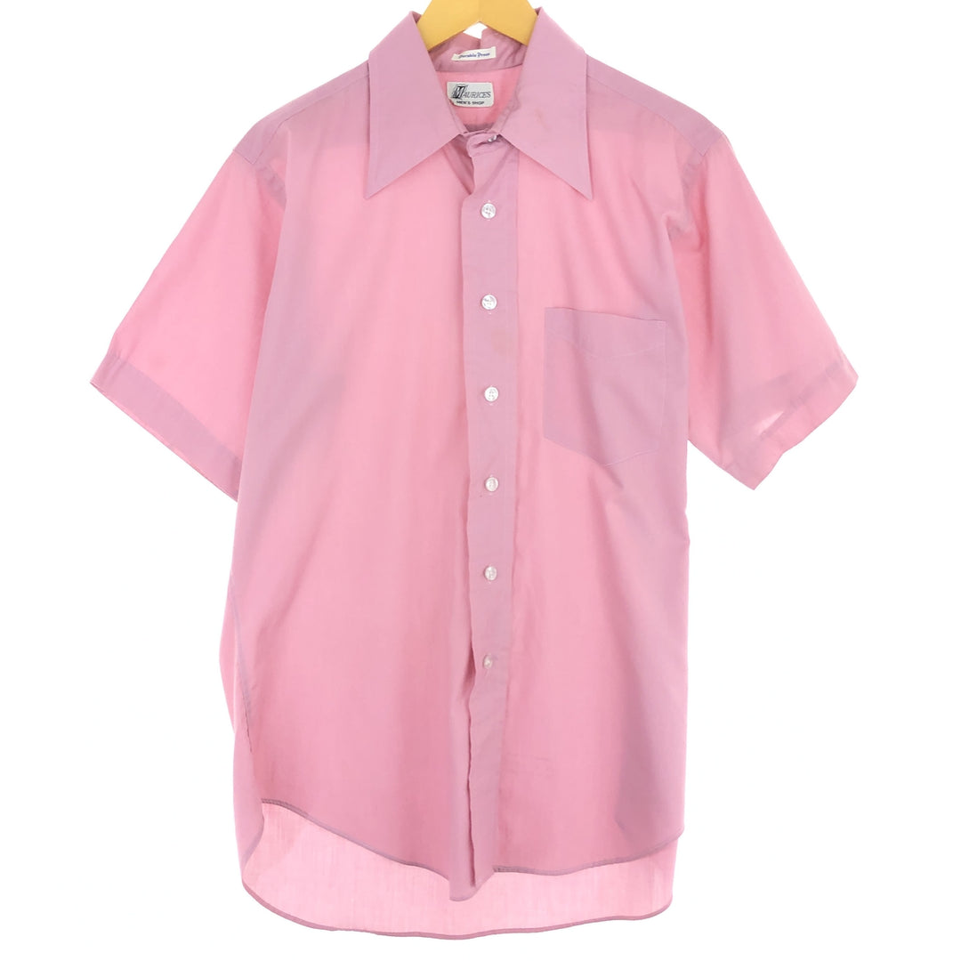 70'S MAURICES Durable Press short sleeve shirt men's L vintage /eaa445196