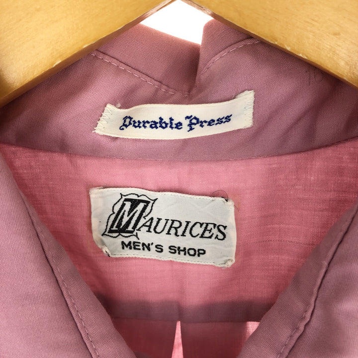 70'S MAURICES Durable Press short sleeve shirt men's L vintage /eaa445196