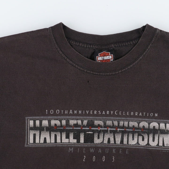 00'S Harley-Davidson Motorcycle Bike T-shirt Men's L /eaa445222