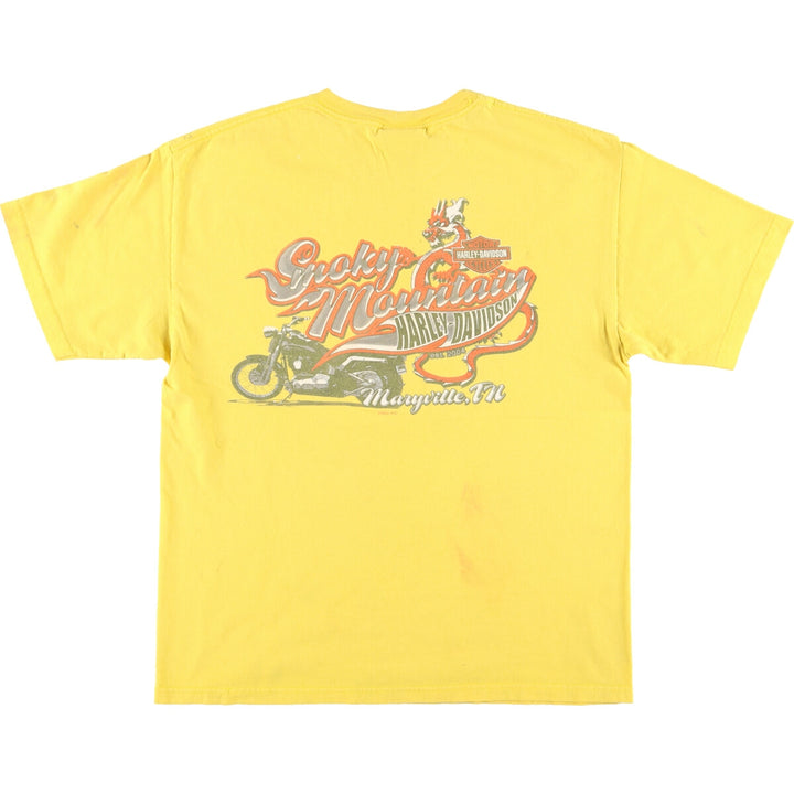 00'S Harley-Davidson Motorcycle Bike T-shirt Made in USA Men's L /eaa445225