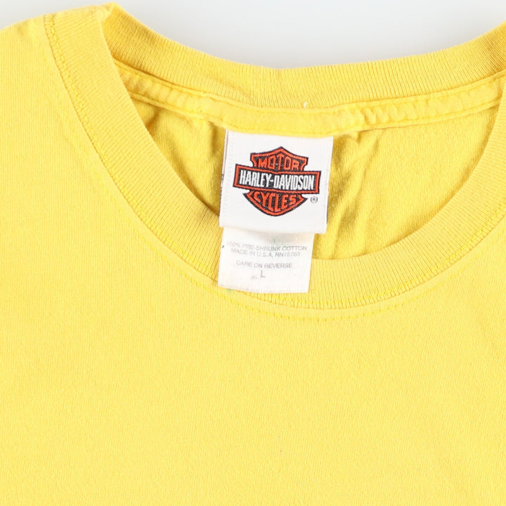 00'S Harley-Davidson Motorcycle Bike T-shirt Made in USA Men's L /eaa445225