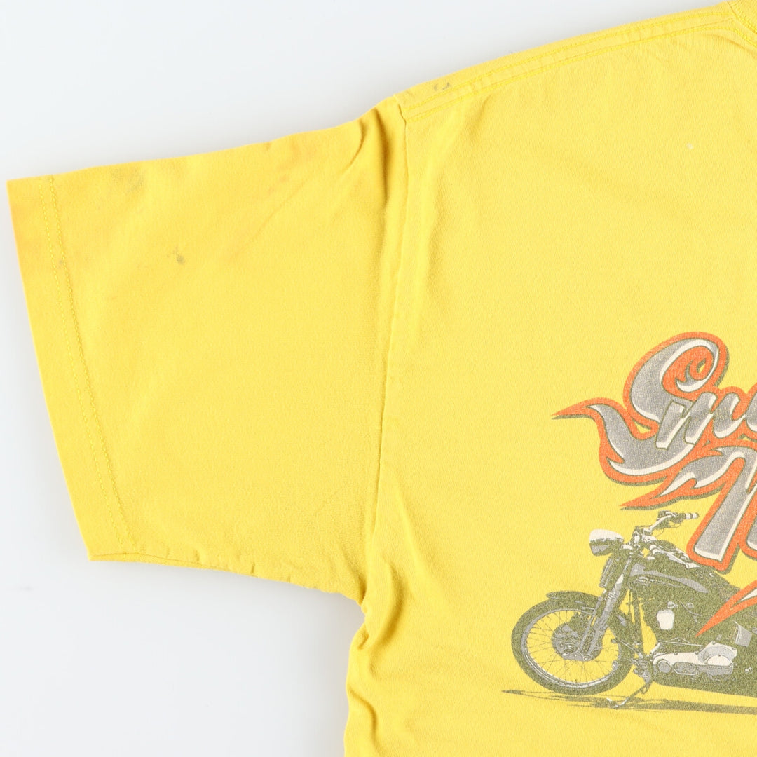 00'S Harley-Davidson Motorcycle Bike T-shirt Made in USA Men's L /eaa445225