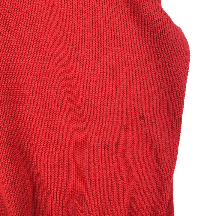 Ralph Lauren POLO by Ralph Lauren Cotton Knit Sweater Men's L size cotton red type Vintage Second Hand
