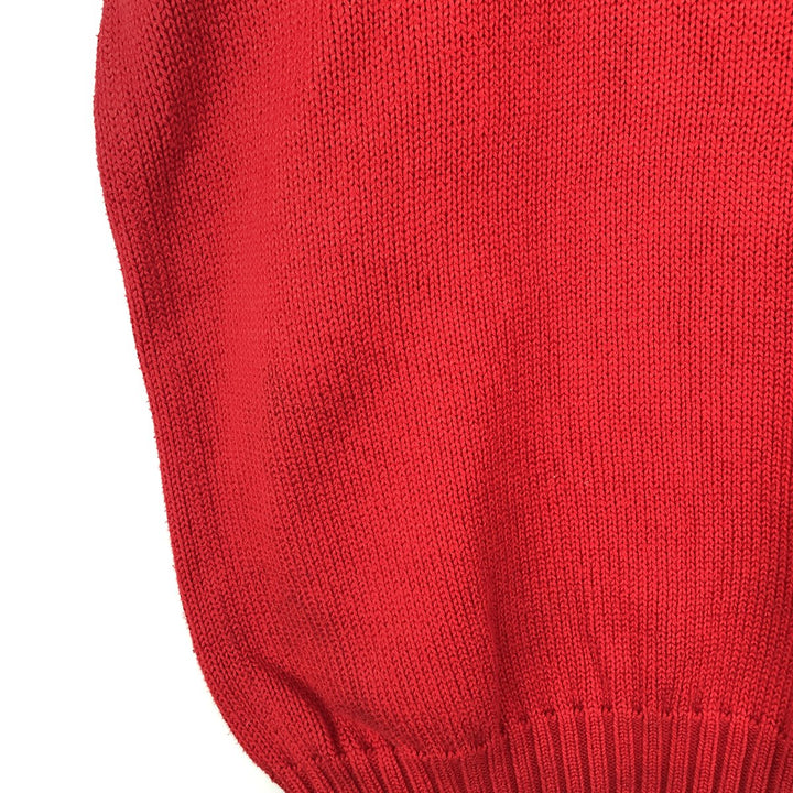 Ralph Lauren POLO by Ralph Lauren Cotton Knit Sweater Men's L size cotton red type Vintage Second Hand