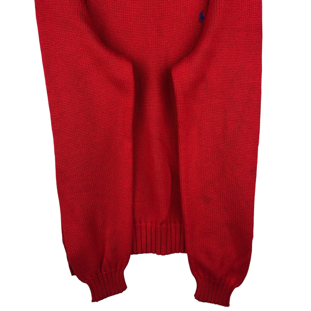 Ralph Lauren POLO by Ralph Lauren Cotton Knit Sweater Men's L size cotton red type Vintage Second Hand