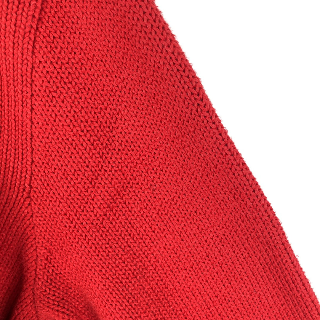 Ralph Lauren POLO by Ralph Lauren Cotton Knit Sweater Men's L size cotton red type Vintage Second Hand