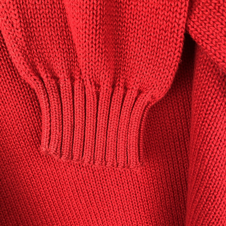 Ralph Lauren POLO by Ralph Lauren Cotton Knit Sweater Men's L size cotton red type Vintage Second Hand