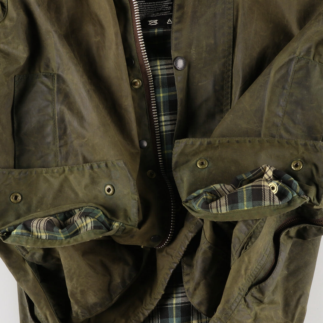 90'S Barbour BEAUFORT 3 Warrant Oiled Hunting Jacket Made in England C38 Men's M /eaa445251