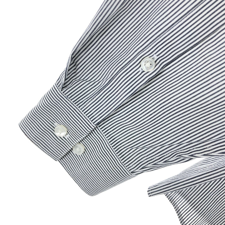 Calvin Klein Wide Collar Long Sleeve Cotton Striped Shirt Men's L /eaa445286