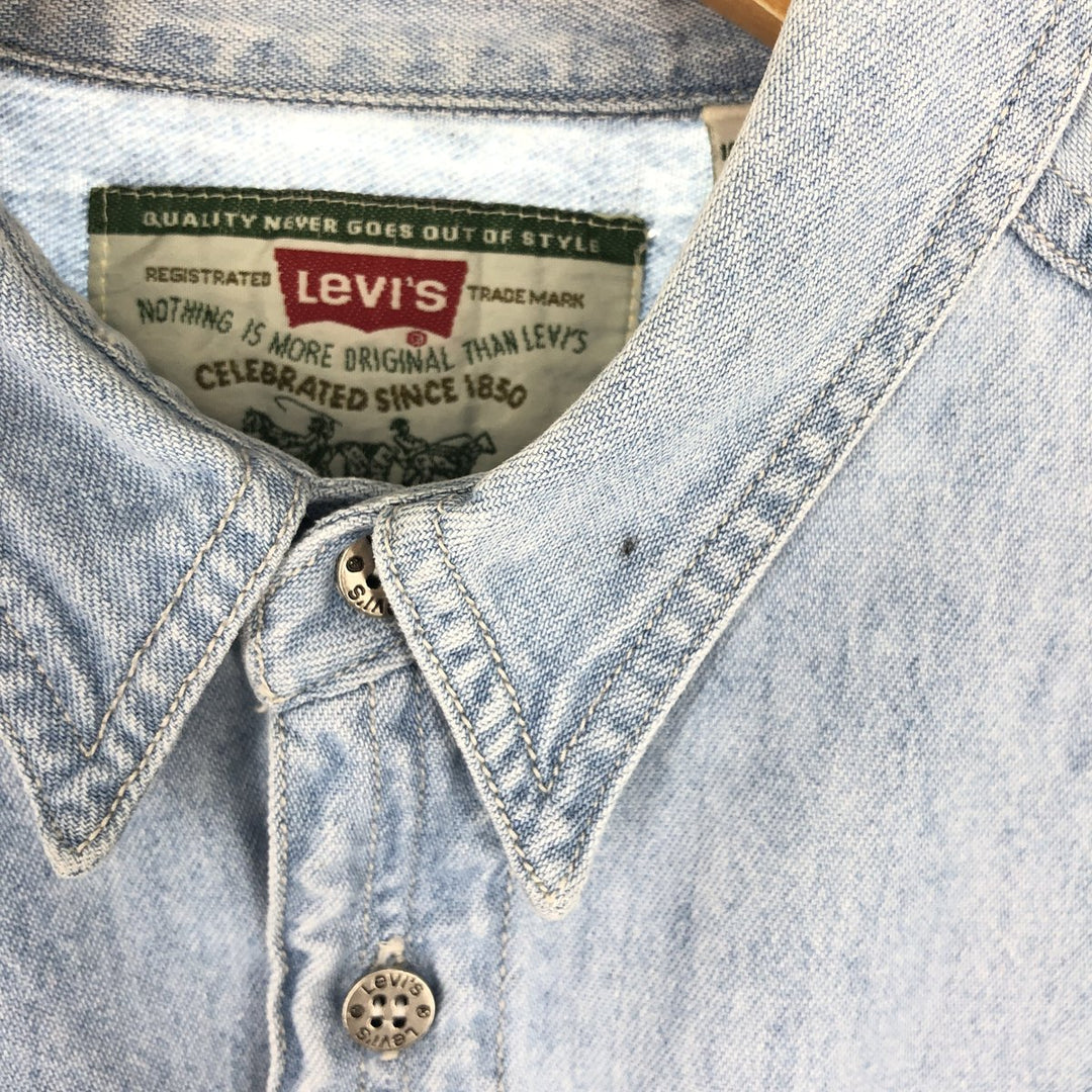 90'S Levi's Long Sleeve Denim Shirt Men's M Vintage /eaa445379