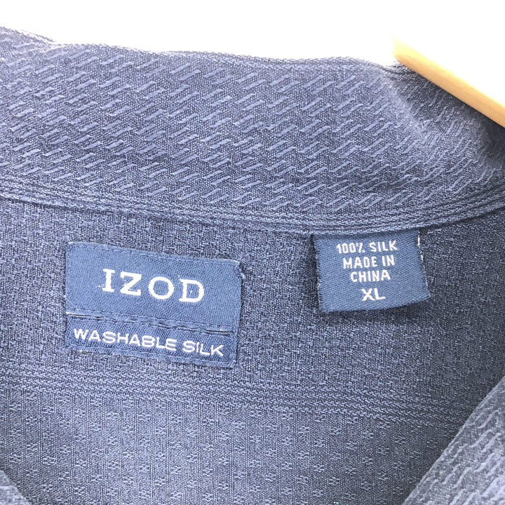 IZOD short sleeve open collar silk shirt men's XL /eaa445496
