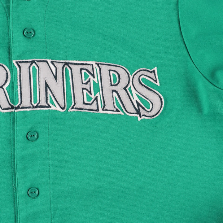 MAJESTIC MLB SEATTLE MARINERS Seattle Mariners Game Shirt Baseball Shirt Made in USA Men's L /eaa445653