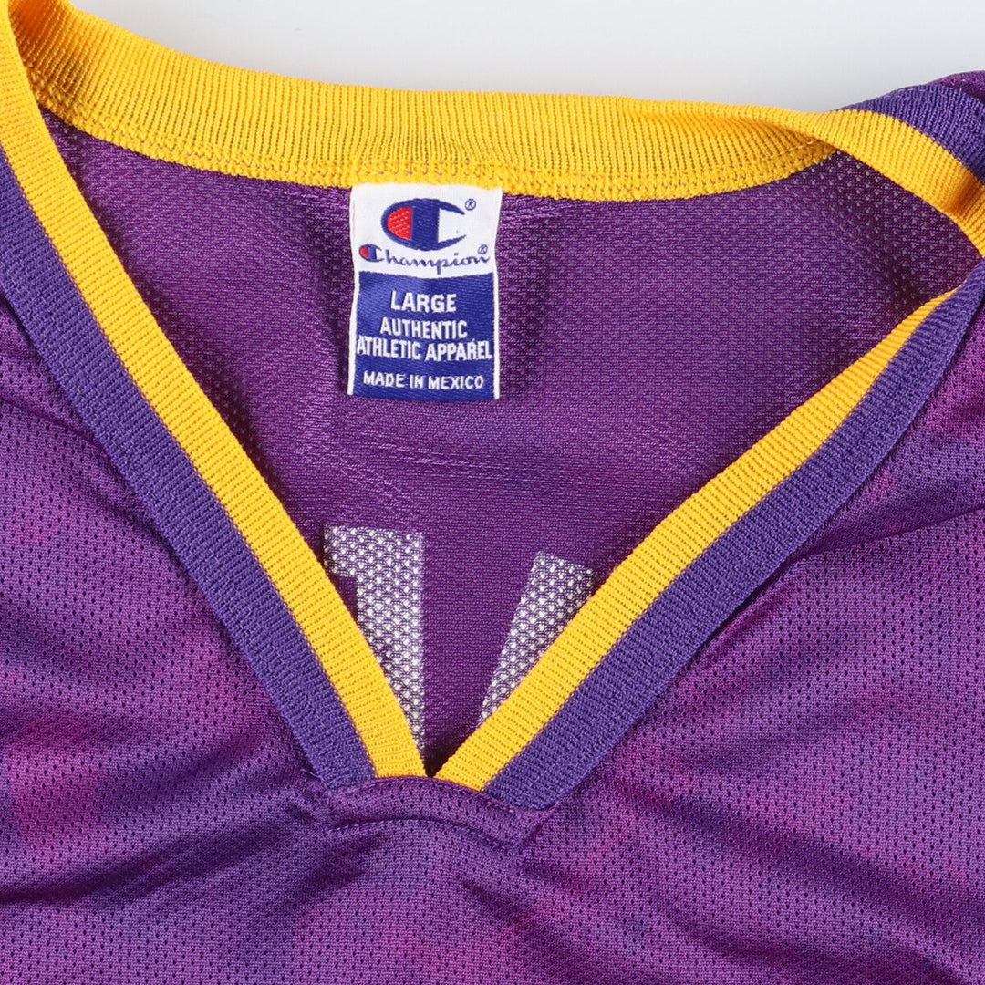 90'S Champion NBA Los Angeles Lakers V-neck game shirt replica uniform men's L /eaa445699