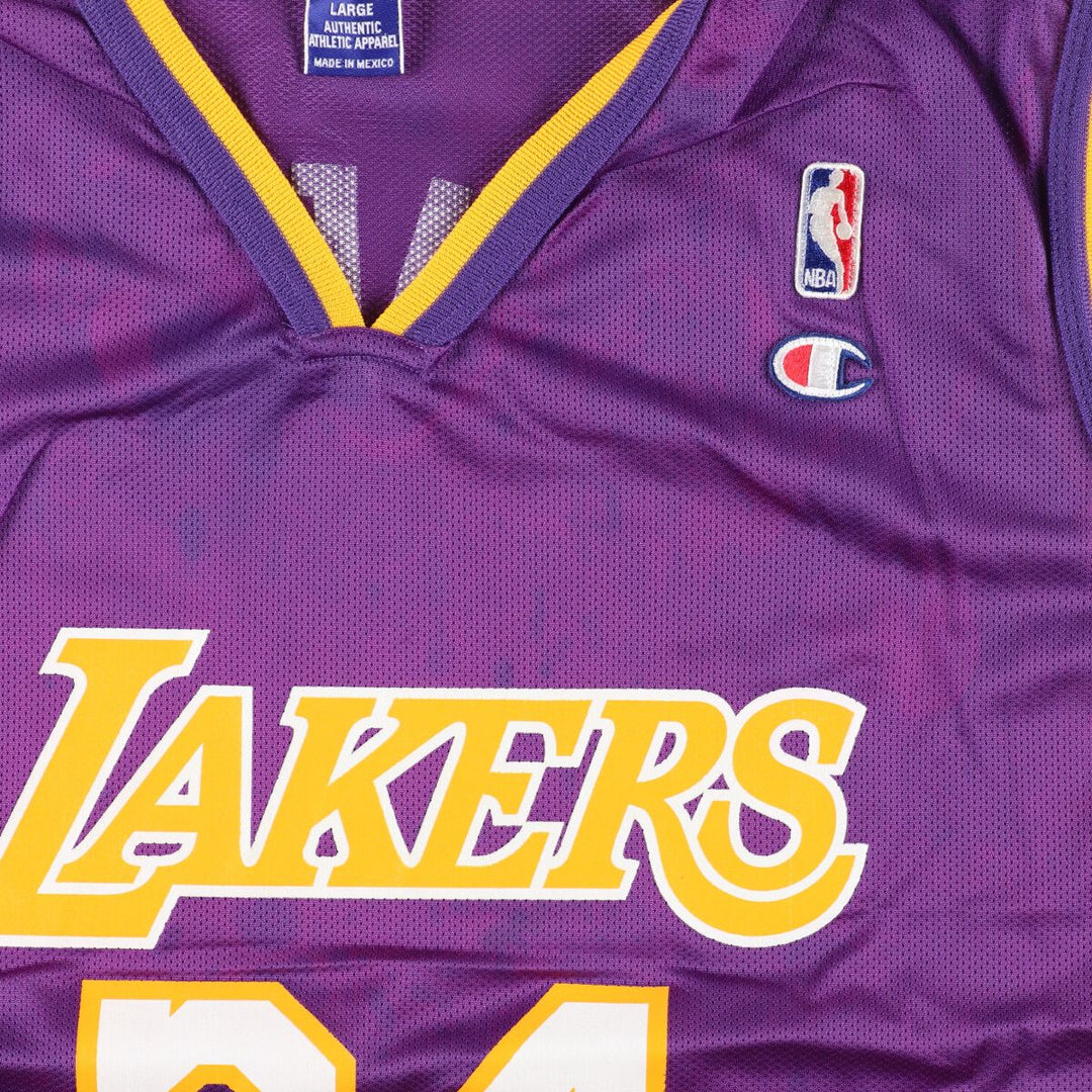 90'S Champion NBA Los Angeles Lakers V-neck game shirt replica uniform men's L /eaa445699