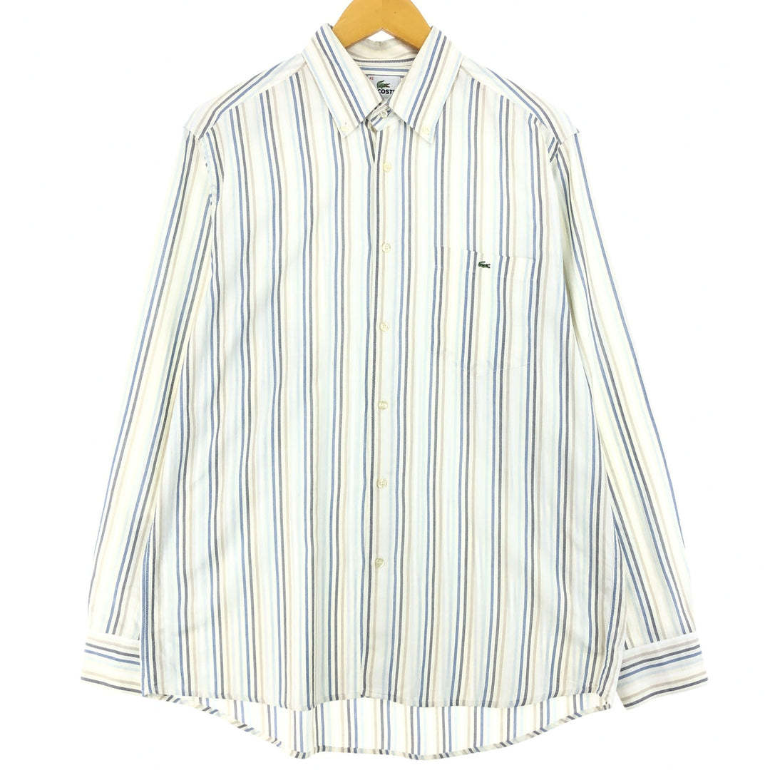 Lacoste LACOSTE French design long sleeve button down striped shirt size 42 men's L /eaa445716