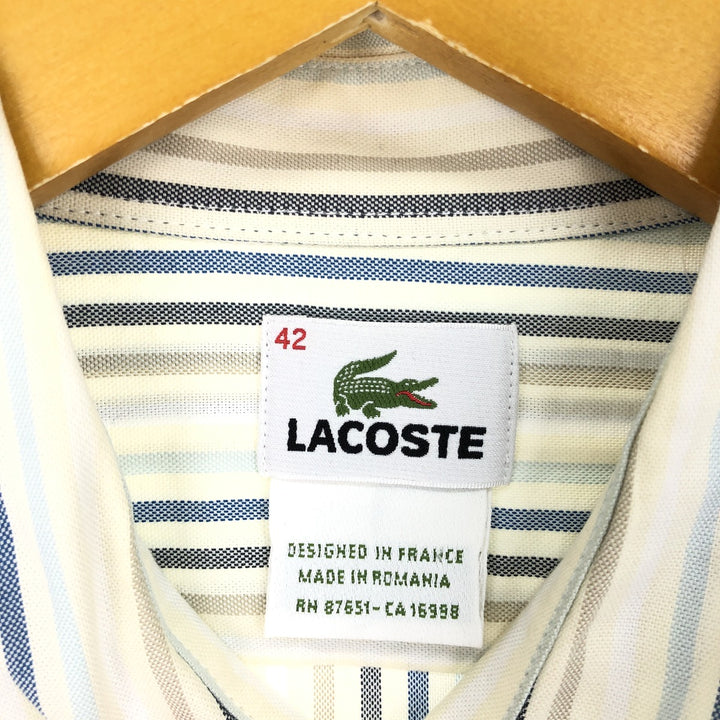 Lacoste LACOSTE French design long sleeve button down striped shirt size 42 men's L /eaa445716