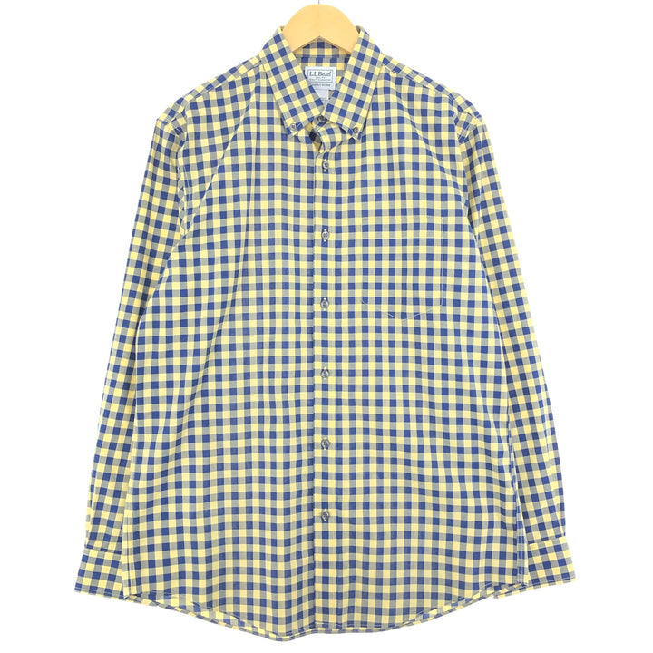 LLBean SLIGHTLY FITTED Long Sleeve Button-Down Check Shirt Men's M /eaa445725