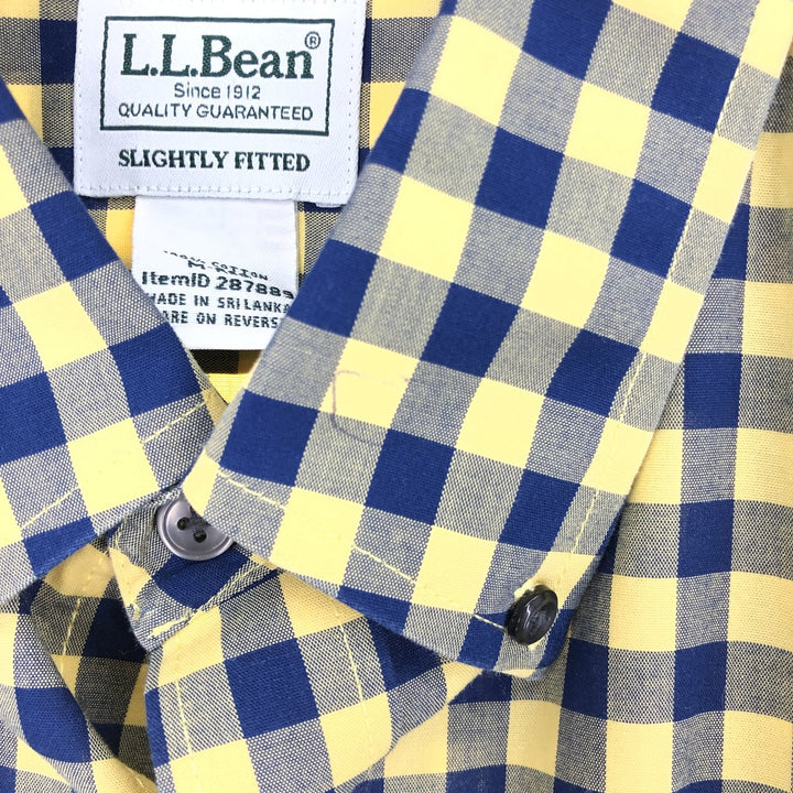 LLBean SLIGHTLY FITTED Long Sleeve Button-Down Check Shirt Men's M /eaa445725