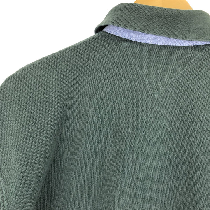 90'S Tommy Hilfiger short sleeve polo shirt, men's size, vintage cotton Green type dark green Vintage Second Hand